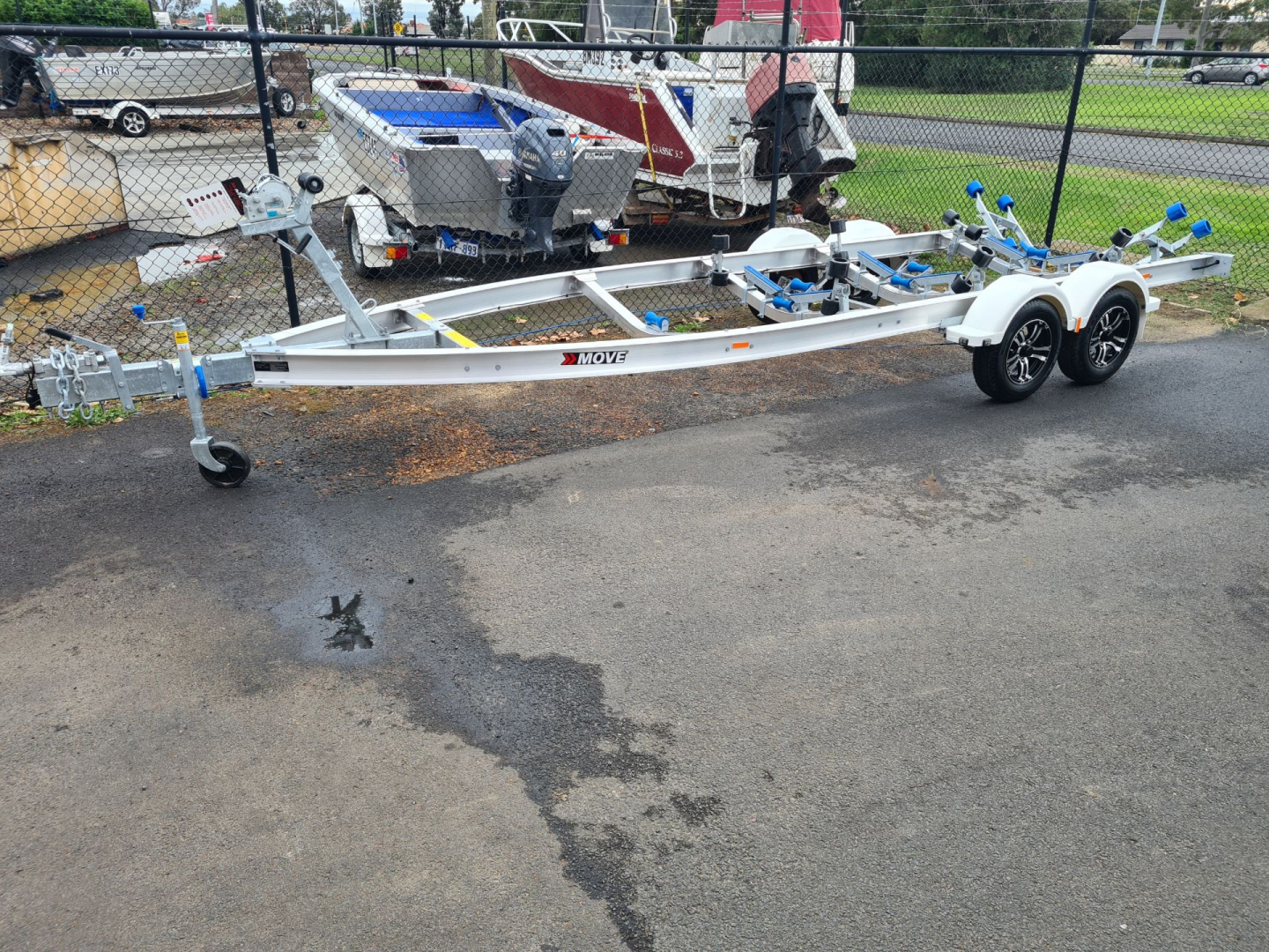alloy move boat trailer to suite 5.9m to 6.2m boats 2t rated